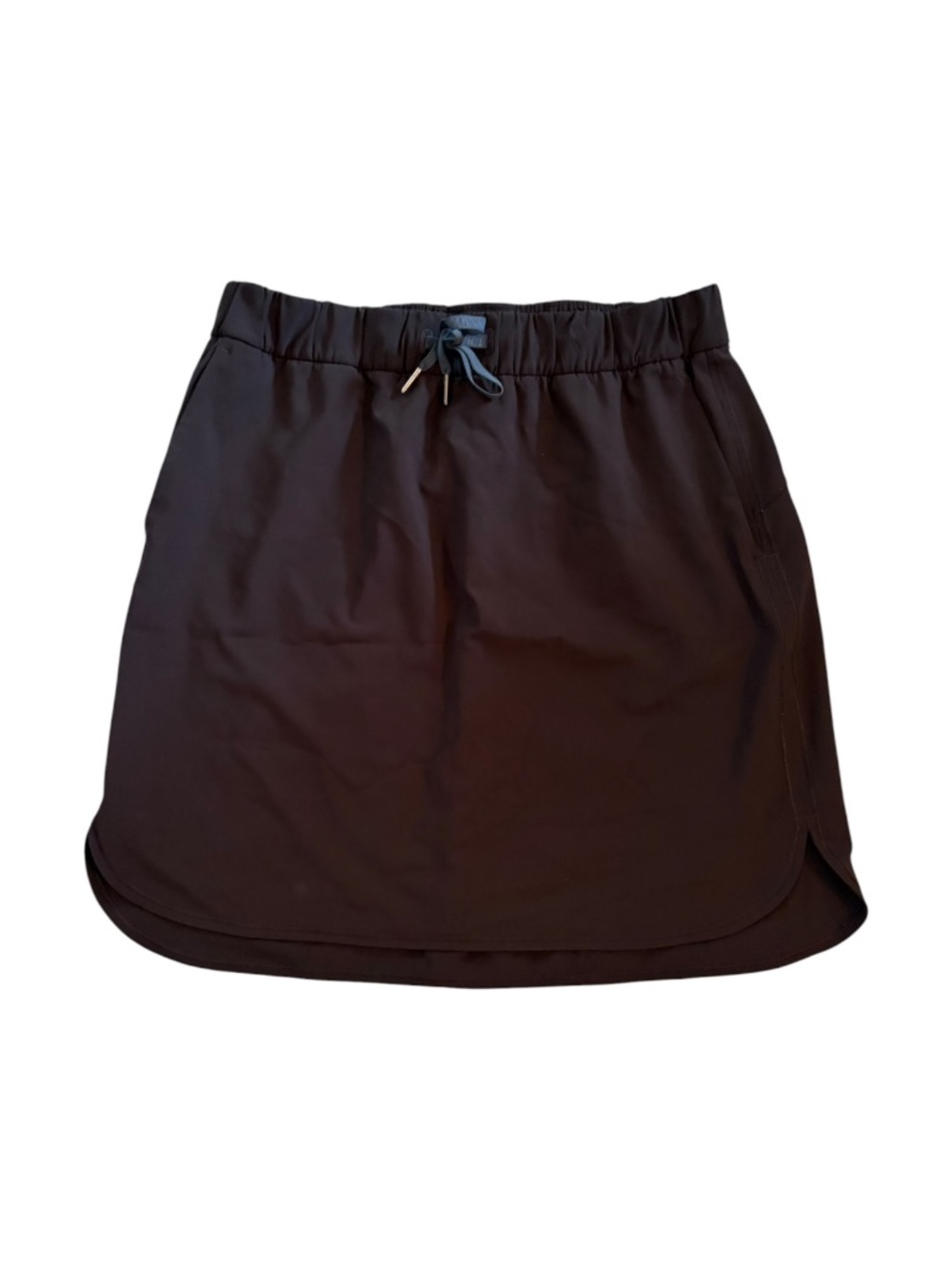 Lululemon On the Fly Skirt Black Size 12 Lightweight Drawstring Knee Length